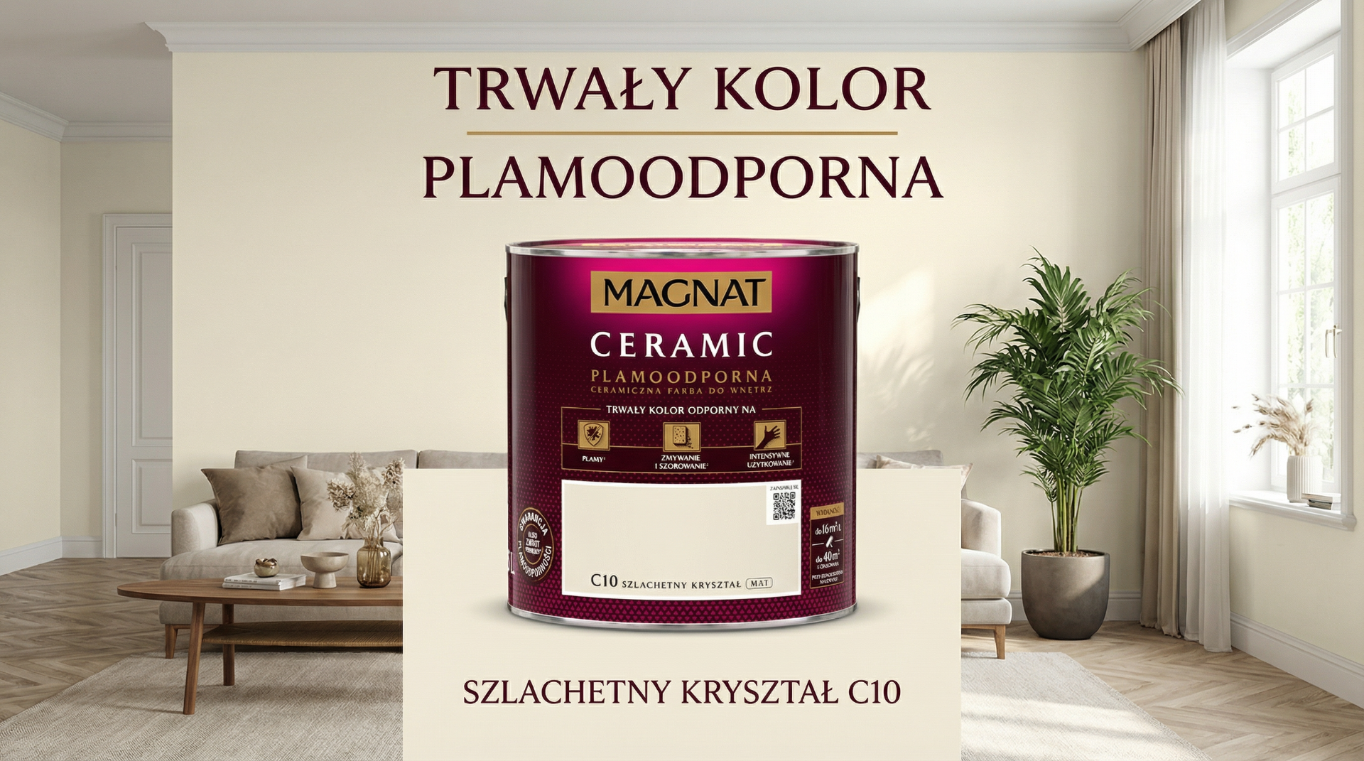 Farba ścienna ceramiczna Magnat Ceramic kolory 5 L