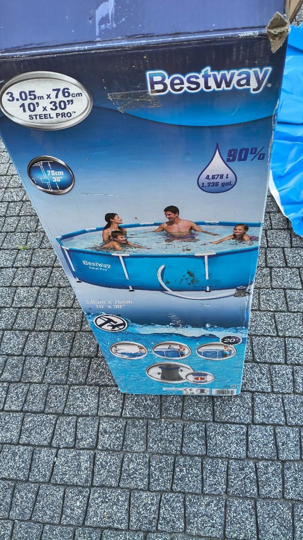 Basen stelażowy Bestway 305x76 kompletny zestaw z pompą Intex i podgrz