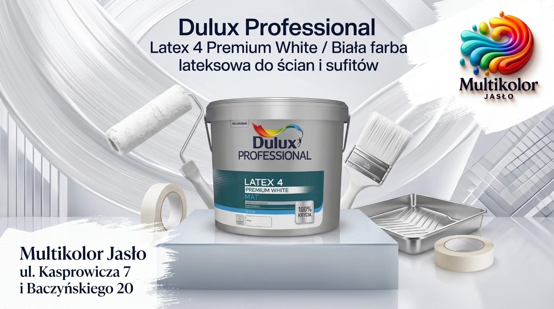 Farba lateksowa biała Dulux Professional Latex 4 Premium 9L
