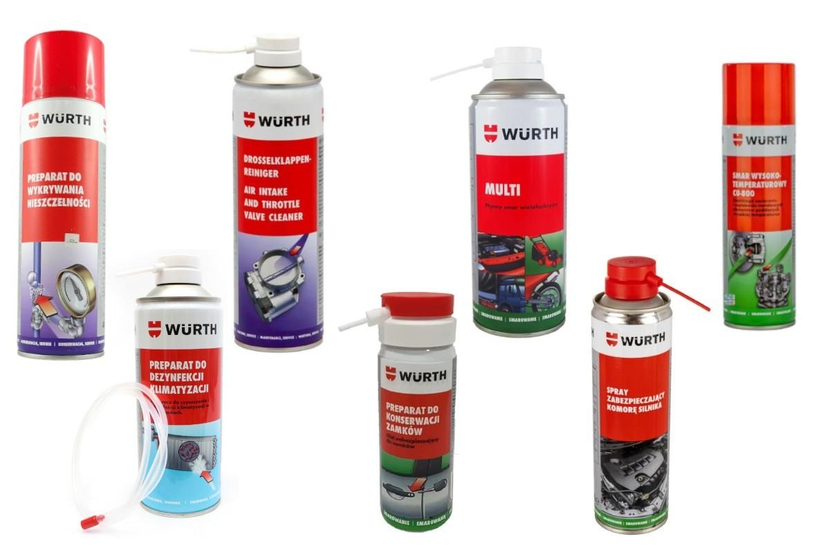 Wurth Preparaty do czyszczenia EGR Przepustnic Pianki Czyszczące Jasło