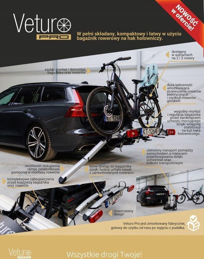 Bagażnik Rowerowy na 3 Rowery Steinhof Veturo Pro