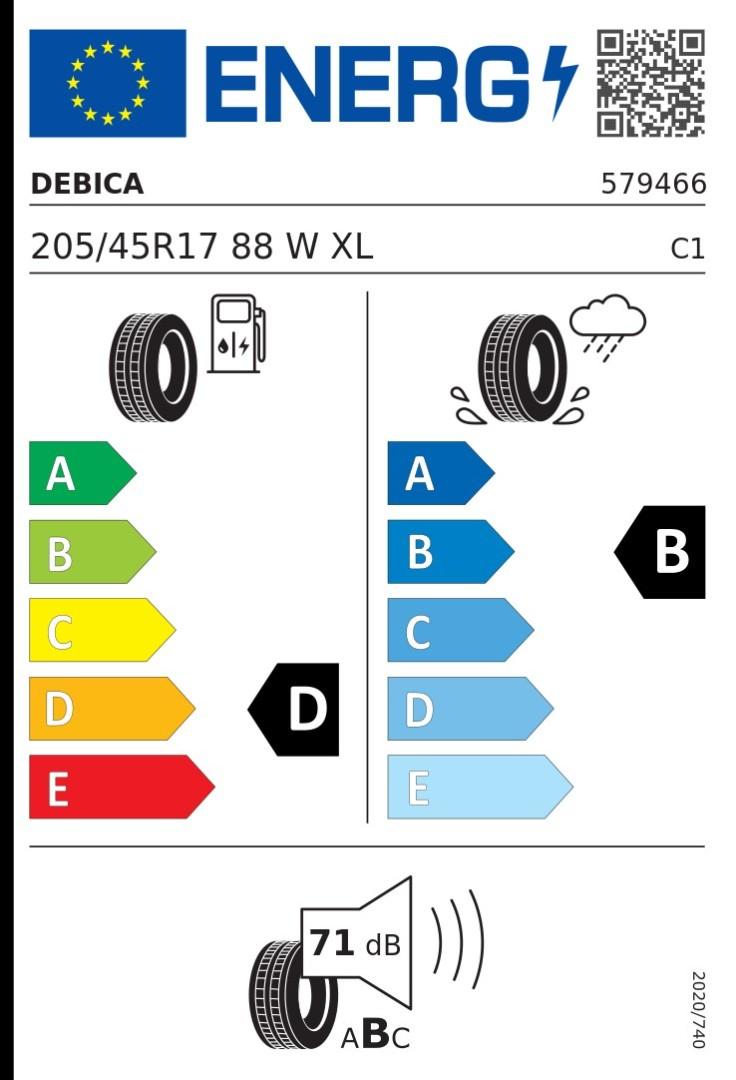 Nowe Opony Letnie Dębica Presto  UHP 2 205 / 45 R17  88W XL