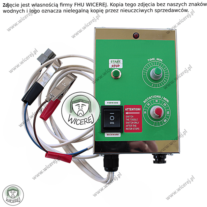 Napęd elektryczny do miodarek 12V - analogowy, silnik do wirówki