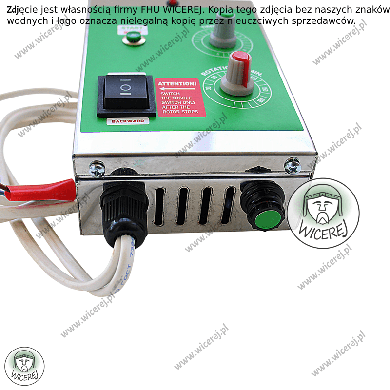 Napęd elektryczny do miodarek 12V - analogowy, silnik do wirówki
