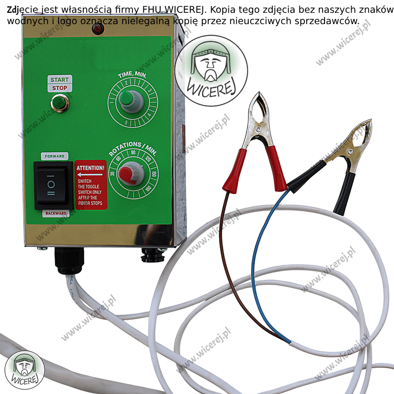 Napęd elektryczny do miodarek 12V - analogowy, silnik do wirówki
