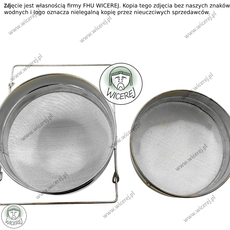 Sito do miodu podwójne wypukłe śr. 20cm filtr do miodu cedzak cedzidło