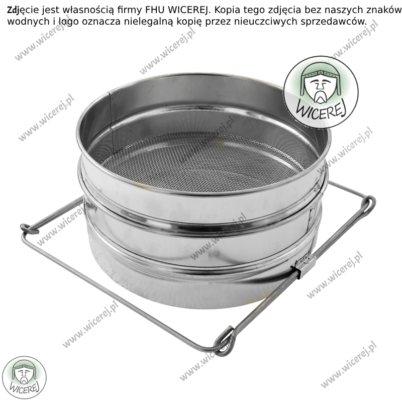 Sito do miodu płaskie podwójne śr. 20cm filtr do miodu cedzidło