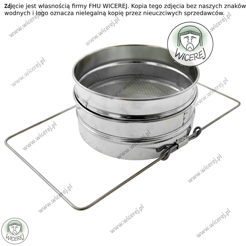 Sito do miodu płaskie podwójne śr. 20cm filtr do miodu cedzidło