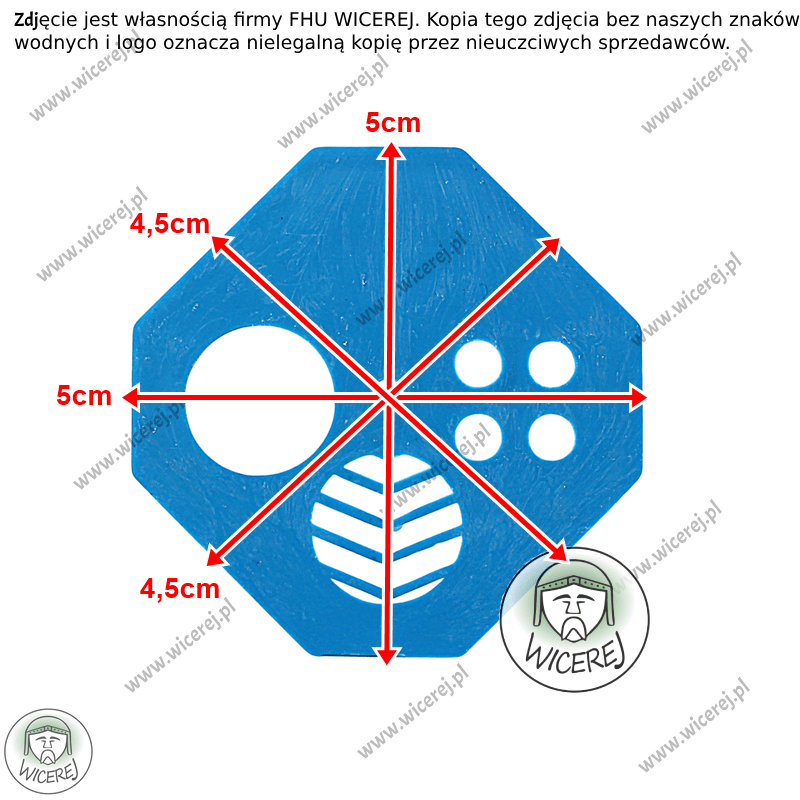 Zasuwka do Ula kwadrat, Zamknięcie wylotka okrągłego, średnica 5cm