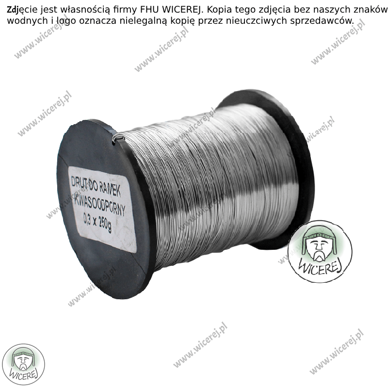 Drut pszczelarski do ramek 0,3mm - 0,25kg Nierdzewny ramki ule