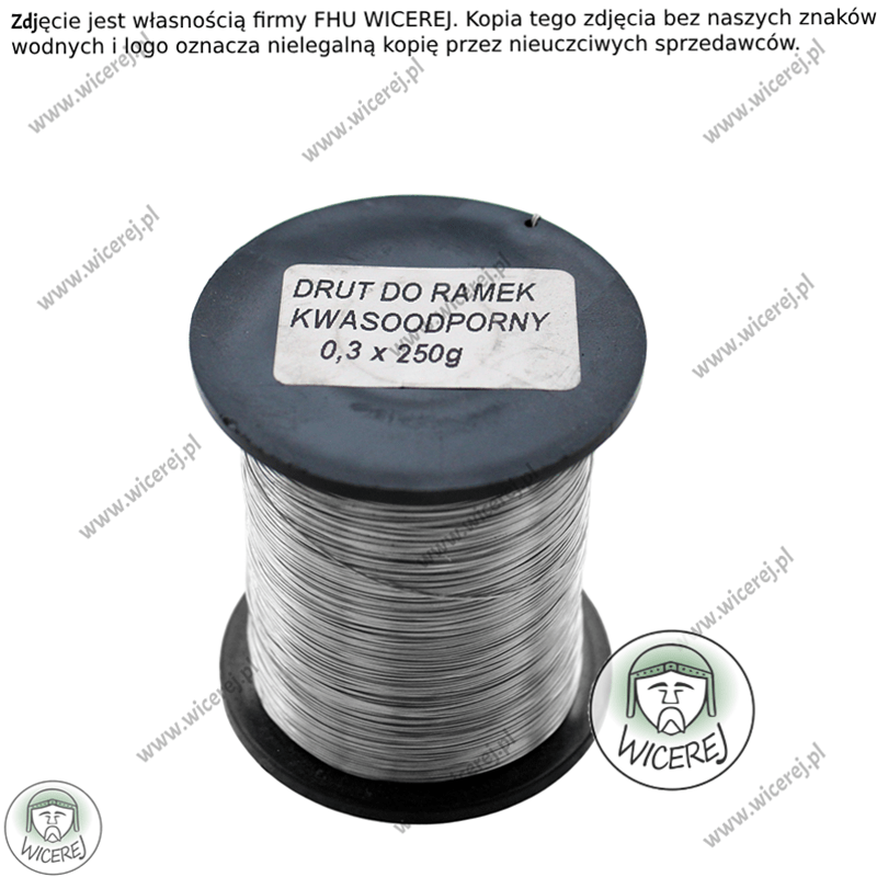 Drut pszczelarski do ramek 0,3mm - 0,25kg Nierdzewny ramki ule