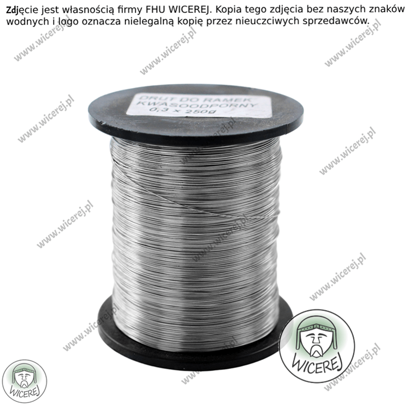 Drut pszczelarski do ramek 0,3mm - 0,25kg Nierdzewny ramki ule