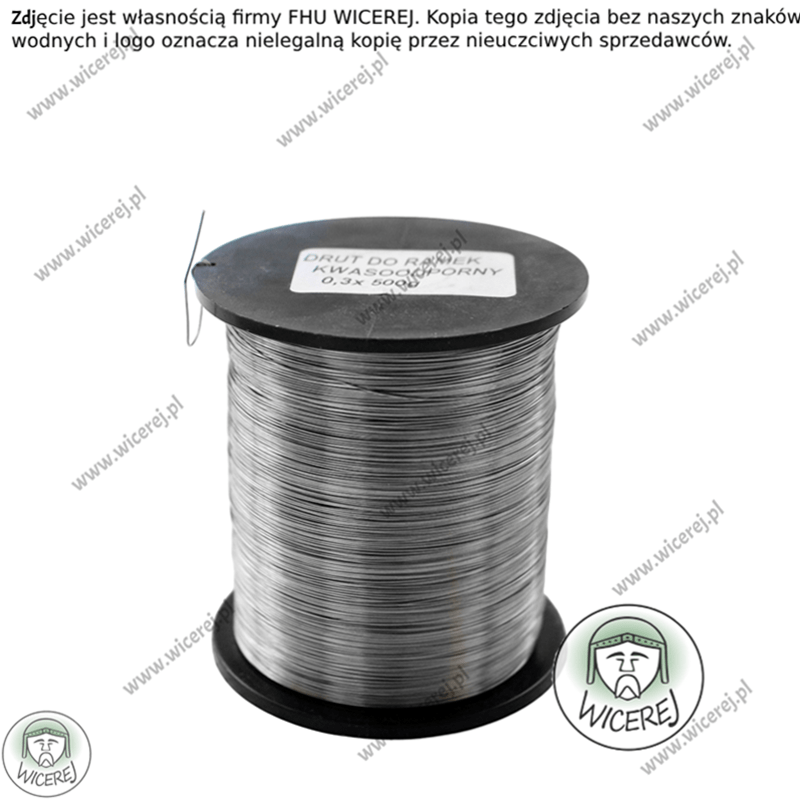 Drut pszczelarski do ramek 0,3mm - 0,5kg Nierdzewny ramki ule