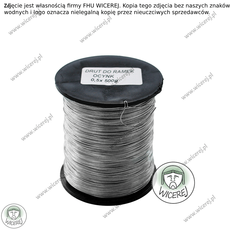 Drut pszczelarski do ramek 0,5mm - 0,5kg Ocynkowany ramki ule