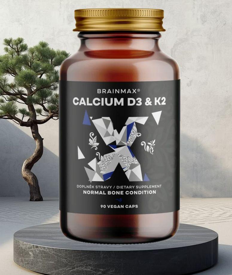 BrainMax Calcium D3 & K2 - Zdrowe kości i stawy