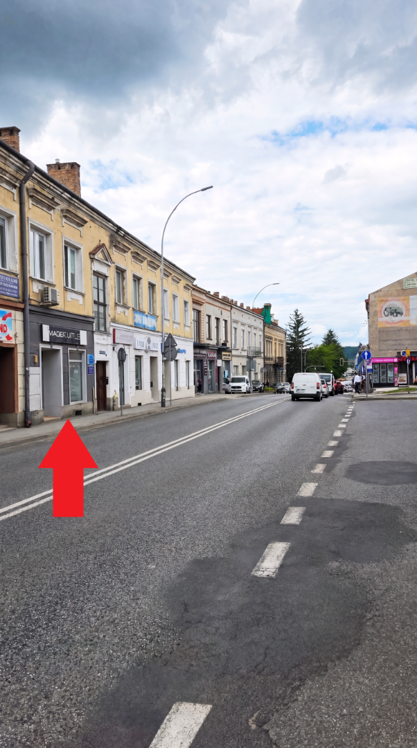 lokal użytkowy przy rynku głównym w jaśle | 34 m | wejście z chodnika