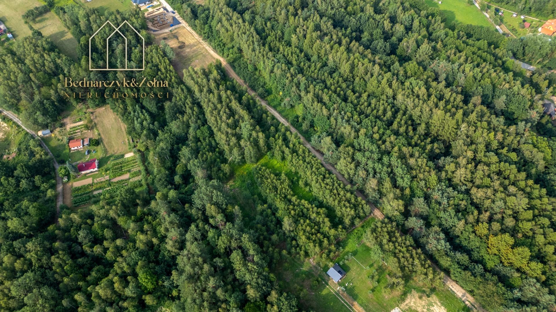 Działki budowlane z prawomocnymi WZ - Las, Gotowa droga, Kołaczyce