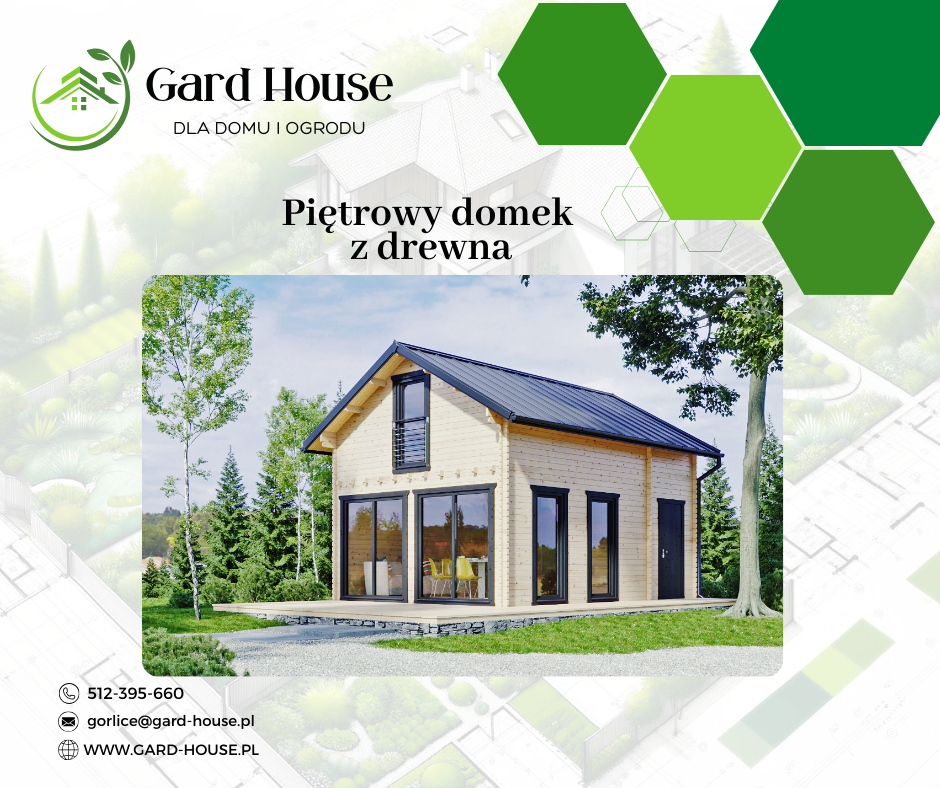 Nowoczesny dom piętrowy z drewna