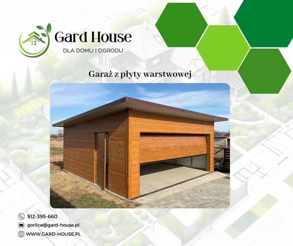 Garaże z płyty warstwowej na wymiar dostępne w Gard House