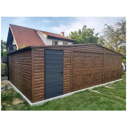 Garaż blaszany 8x6 Brama 1,90