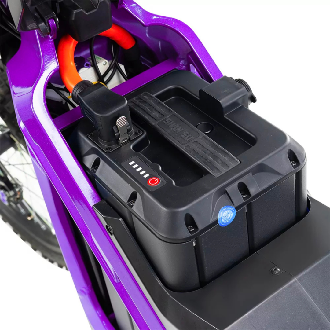 skuter cross elektryczny bili bike emud, fioletowy