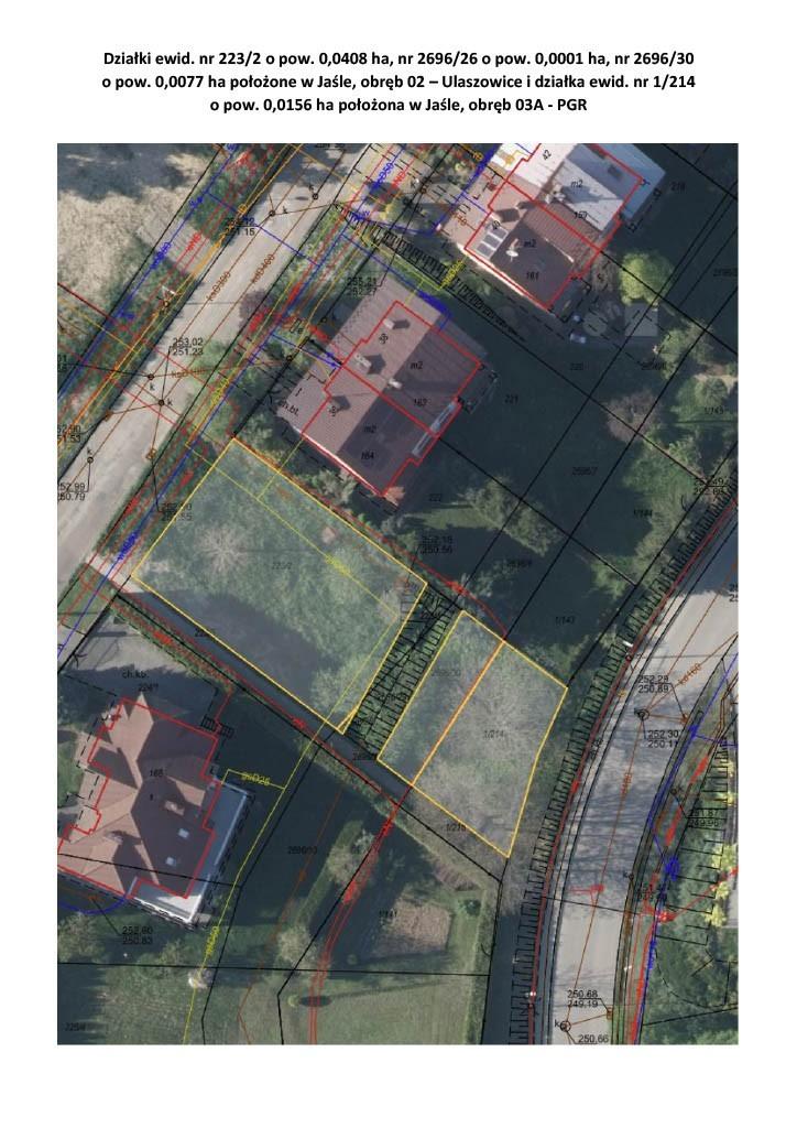 Sprzedaż działek położonych w Jaśle, obr. 02-Ulaszowice i 03A-PGR