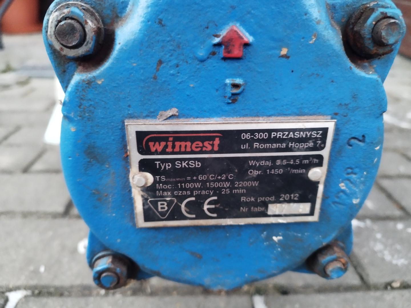 Pompa Wimest SKSb z silnikiem