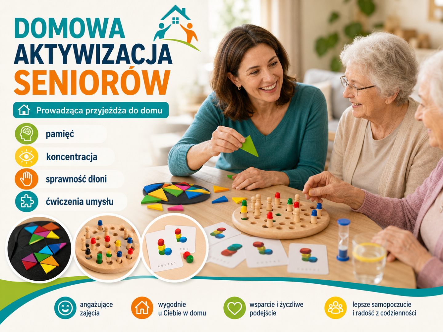 Domowa aktywizacja seniorów- Ruch, pamięć, koncentracja.
