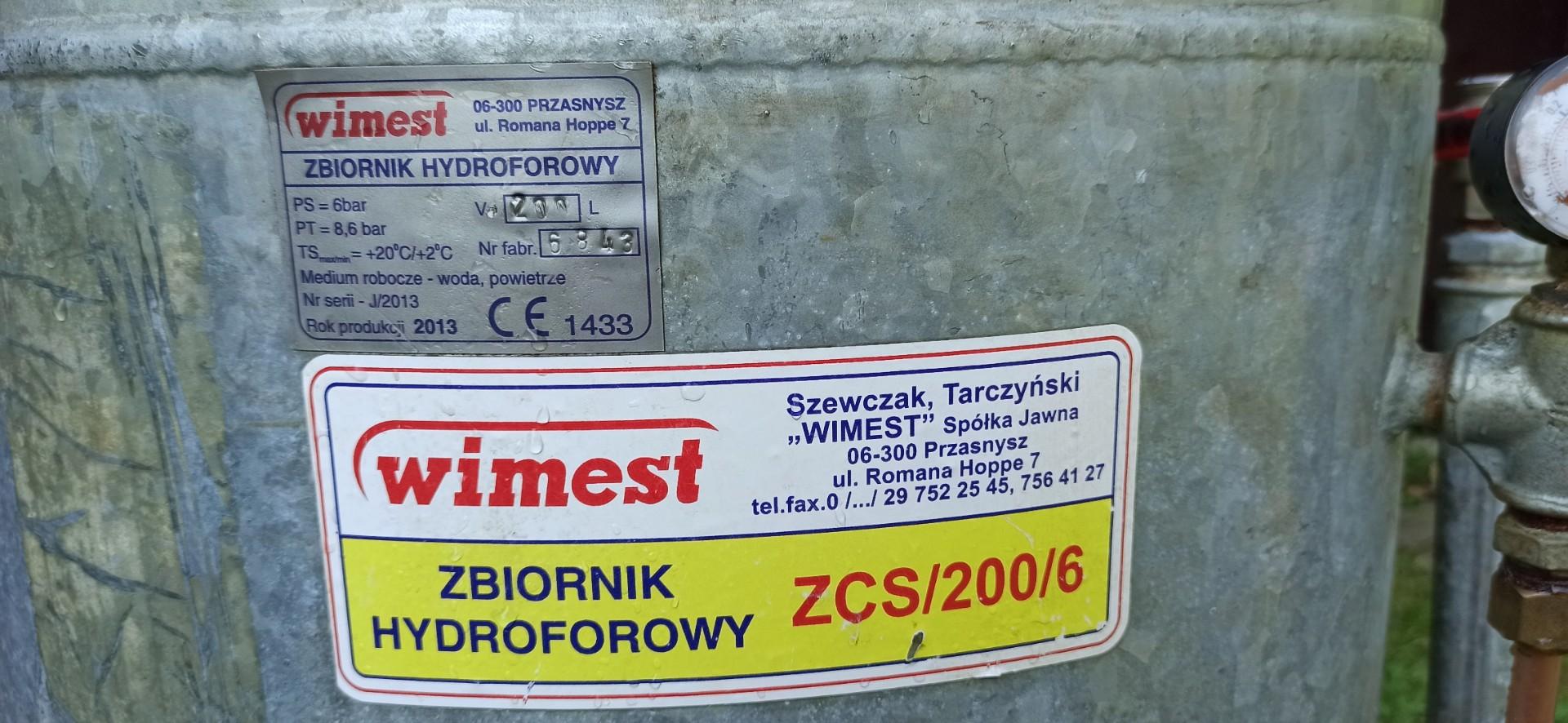 Zbiornik hydroforowy