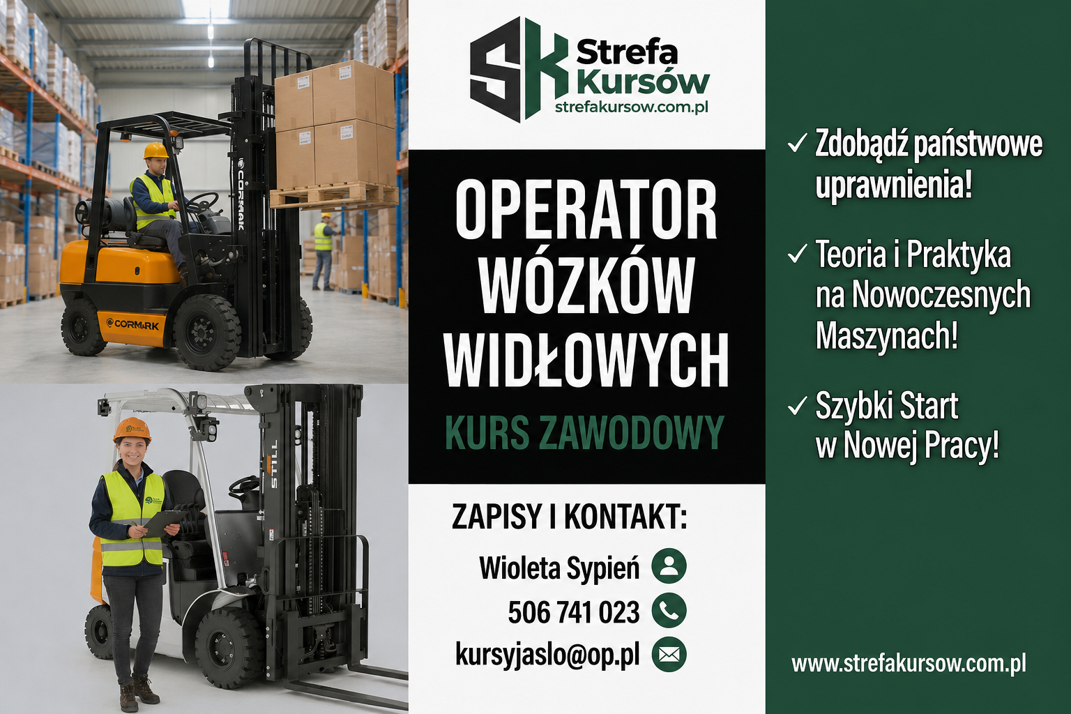 Kurs Operator wózków jezdniowych