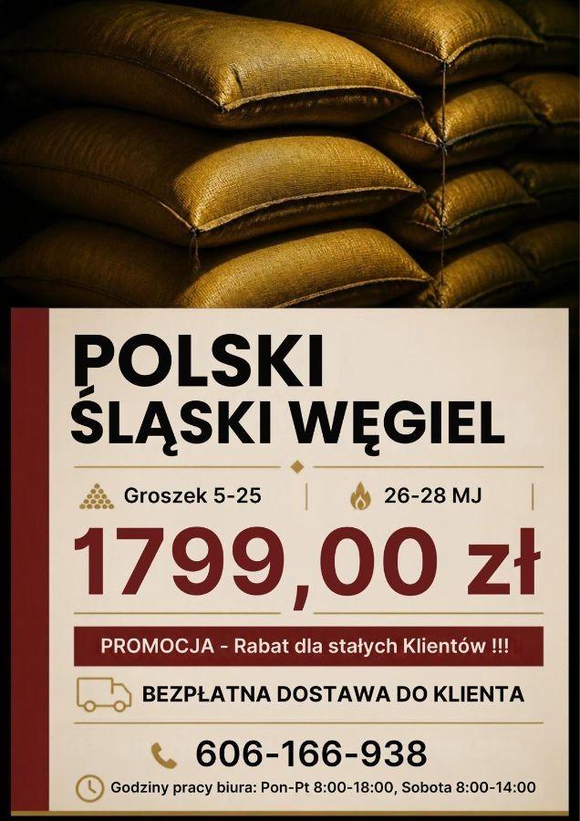 1000 kg polskiego groszku - tylko 1799 zł za paletę